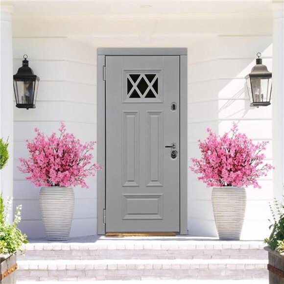 New 8Pcs Babys Breath Artificial Flowers Silk,Real Touch Pink Bouquets Flowers - Picture 3 of 6